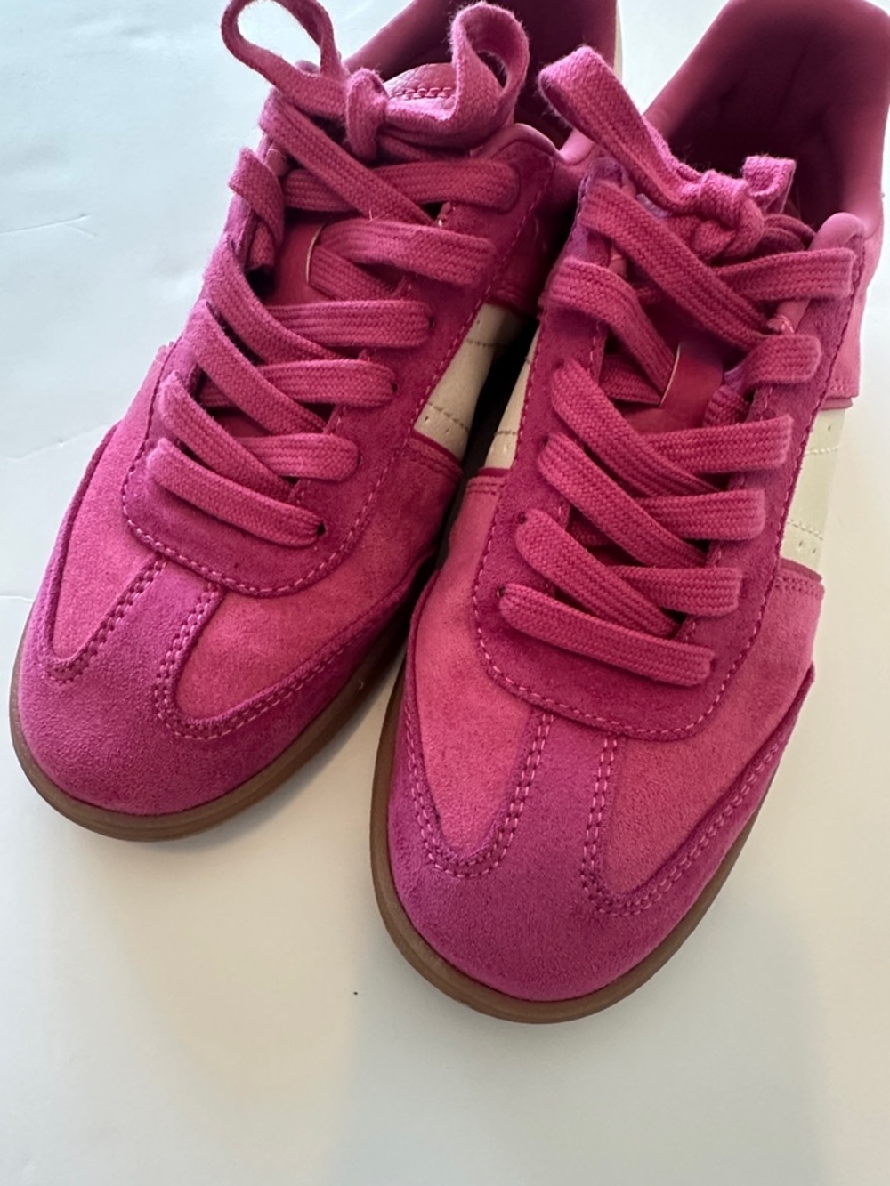 ZARA Pink/Cream Sz 36 (6) Suede Combined Trainers - Picture 3 of 9
